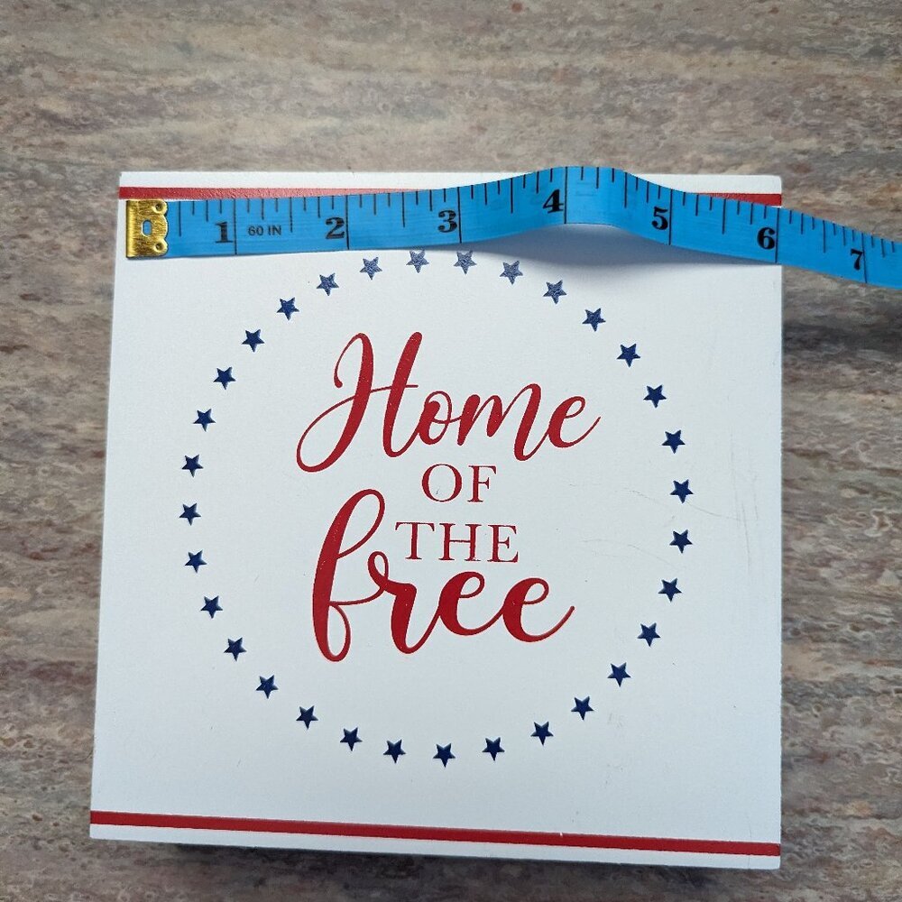 Patriotic Wall Decor, Red White Blue Decor Ashland Home Wall Sign Decor NWT 2PK - Picture 10 of 14